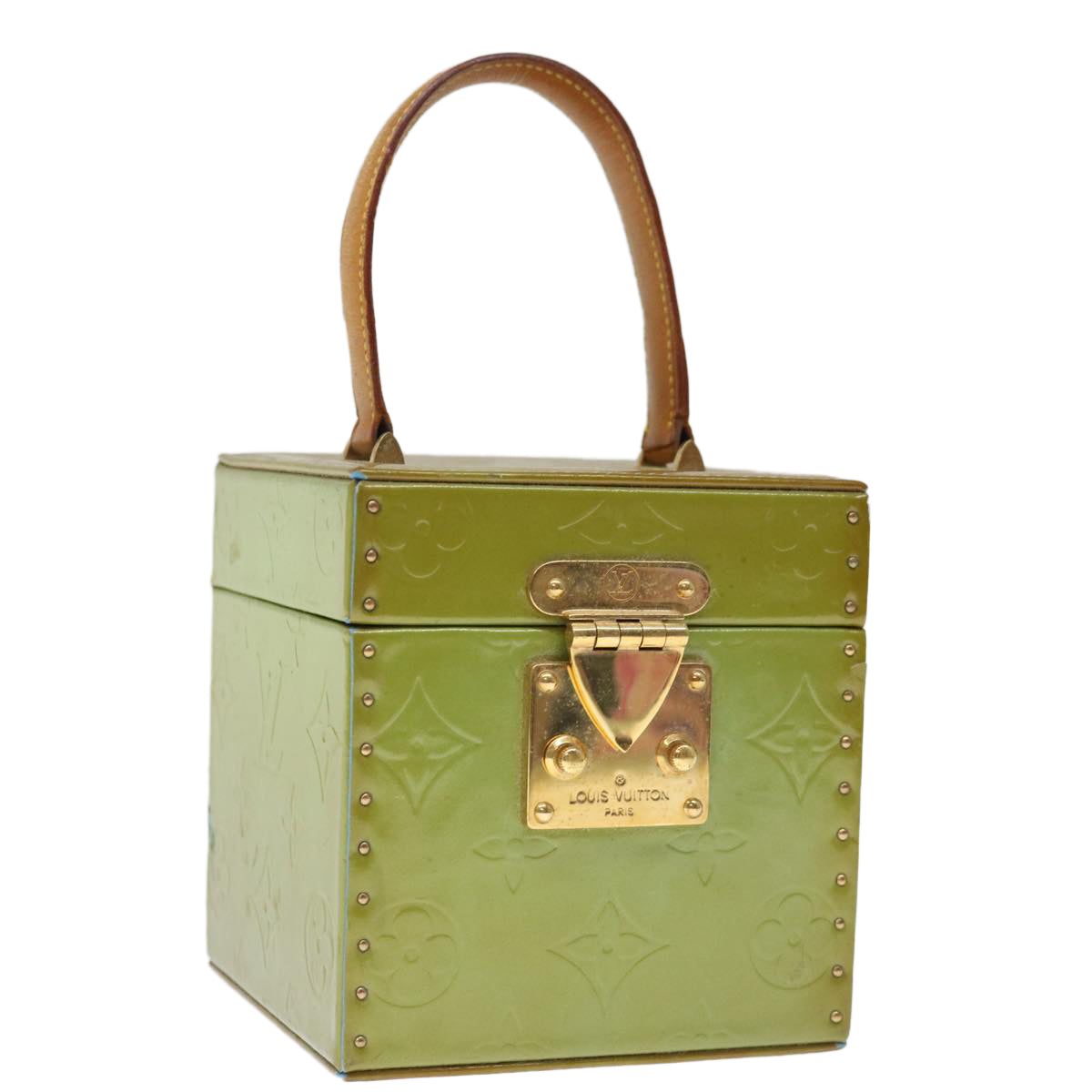 LOUIS VUITTON Monogram Vernis Bleecker Pouch Baby Blue M91003 LV 72332