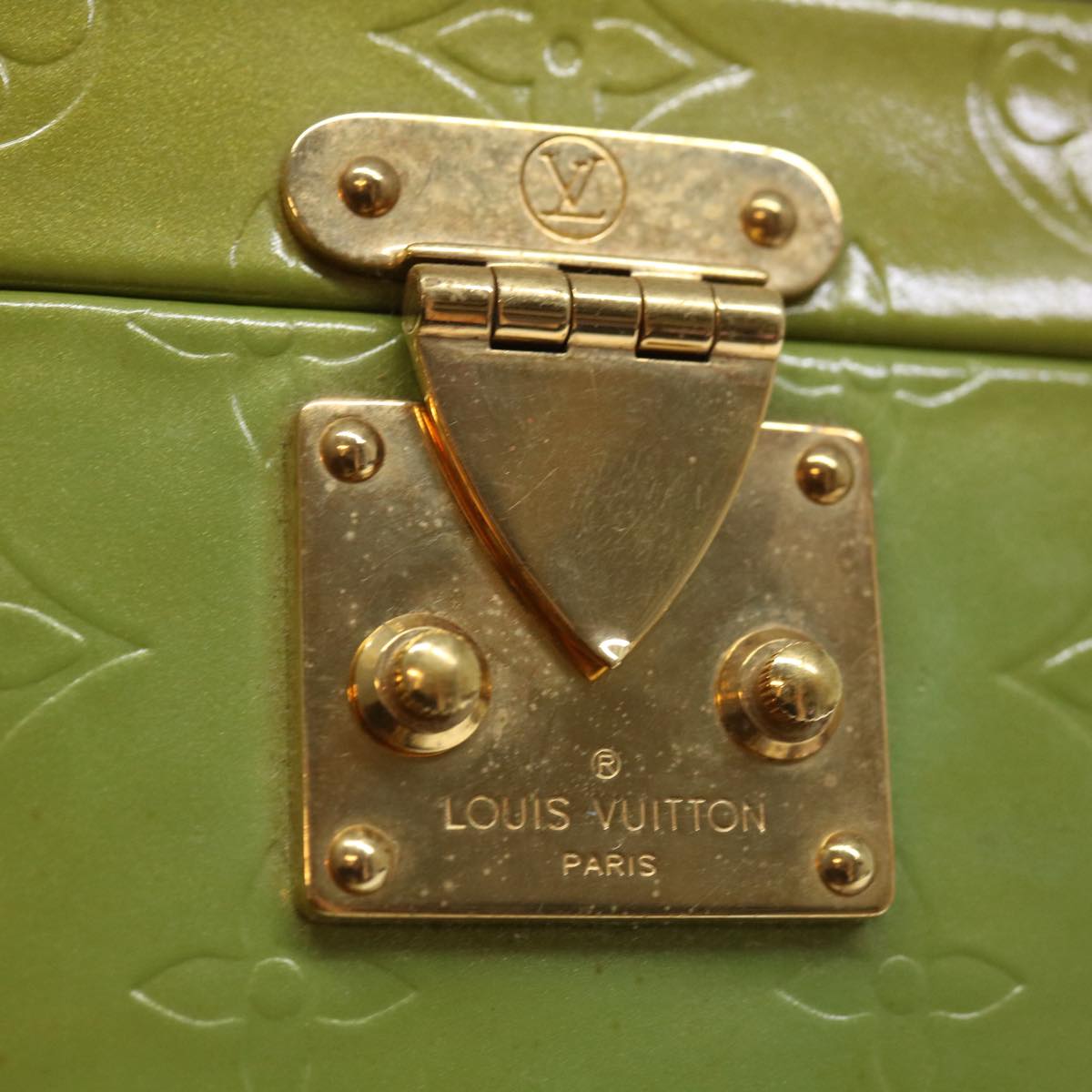 LOUIS VUITTON Monogram Vernis Bleecker Pouch Baby Blue M91003 LV 72332