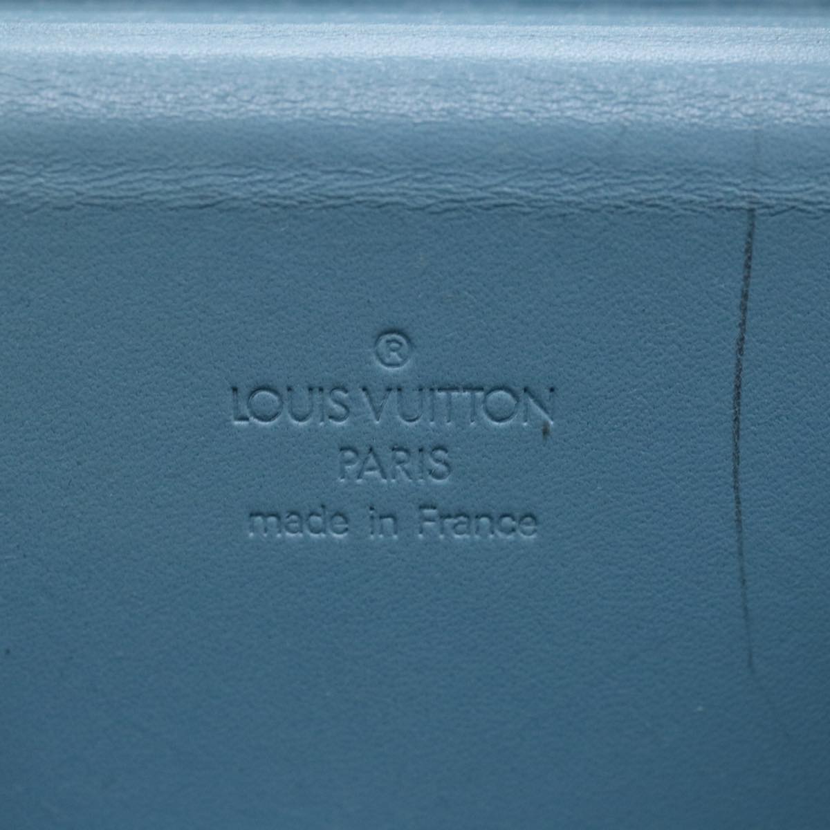 LOUIS VUITTON Monogram Vernis Bleecker Pouch Baby Blue M91003 LV 72332