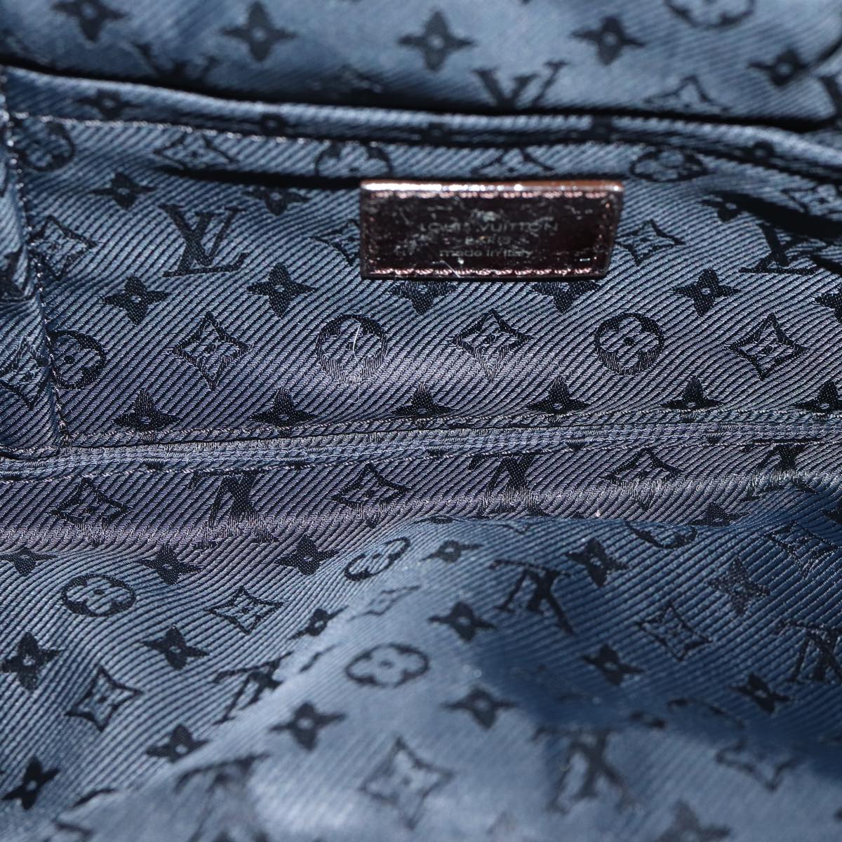 LOUIS VUITTON Monogram Satin Pochette Devi MM Clutch Bag Black M93196 72333