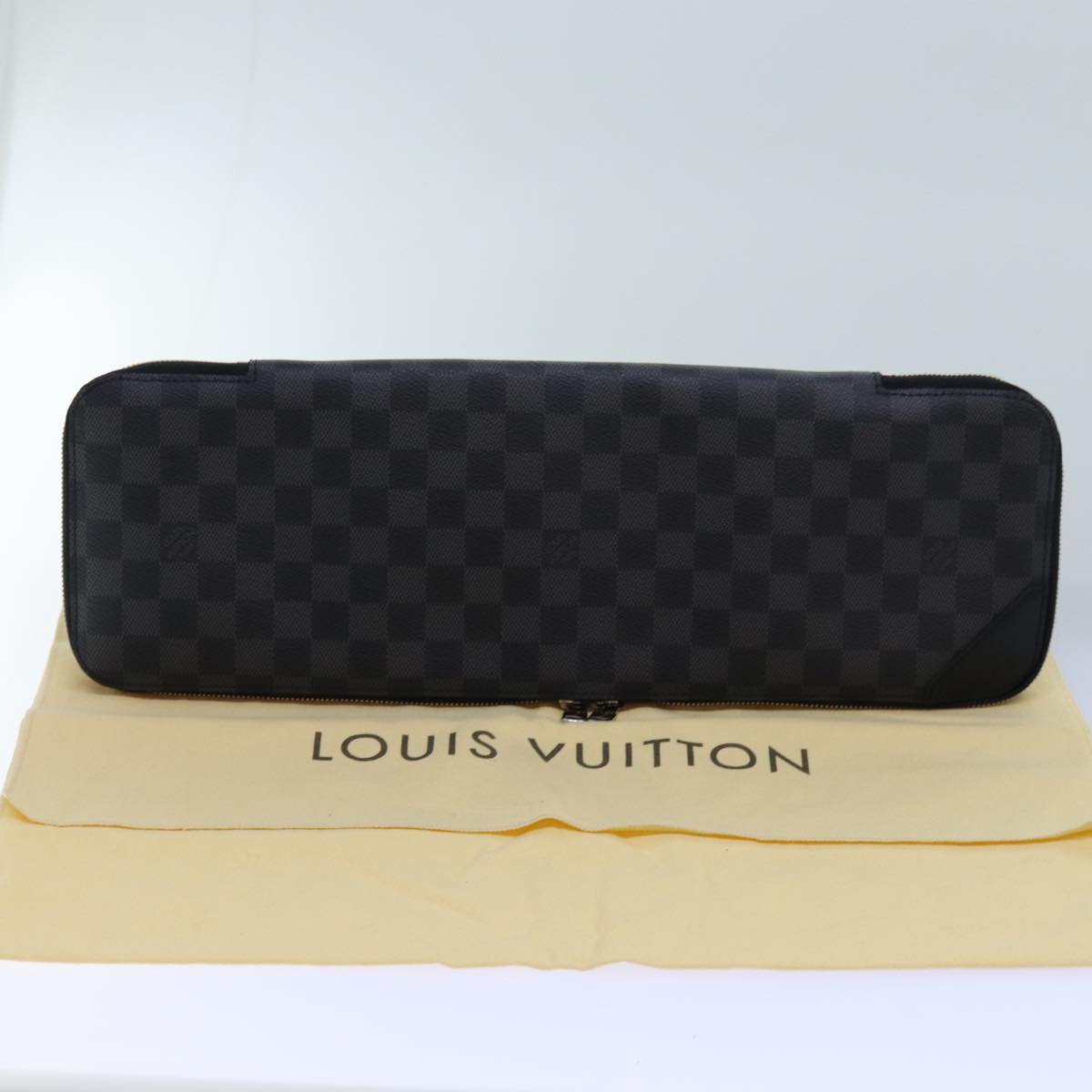 LOUIS VUITTON Damier Graphite Etui 5 Cravat Necktie Case N41136 LV 72349