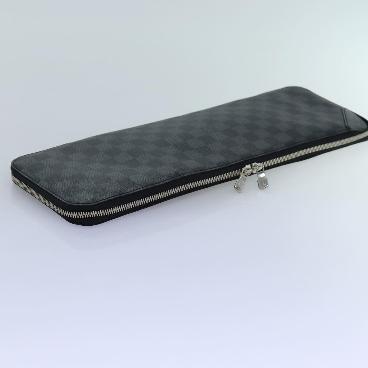 LOUIS VUITTON Damier Graphite Etui 5 Cravat Necktie Case N41136 LV 72349