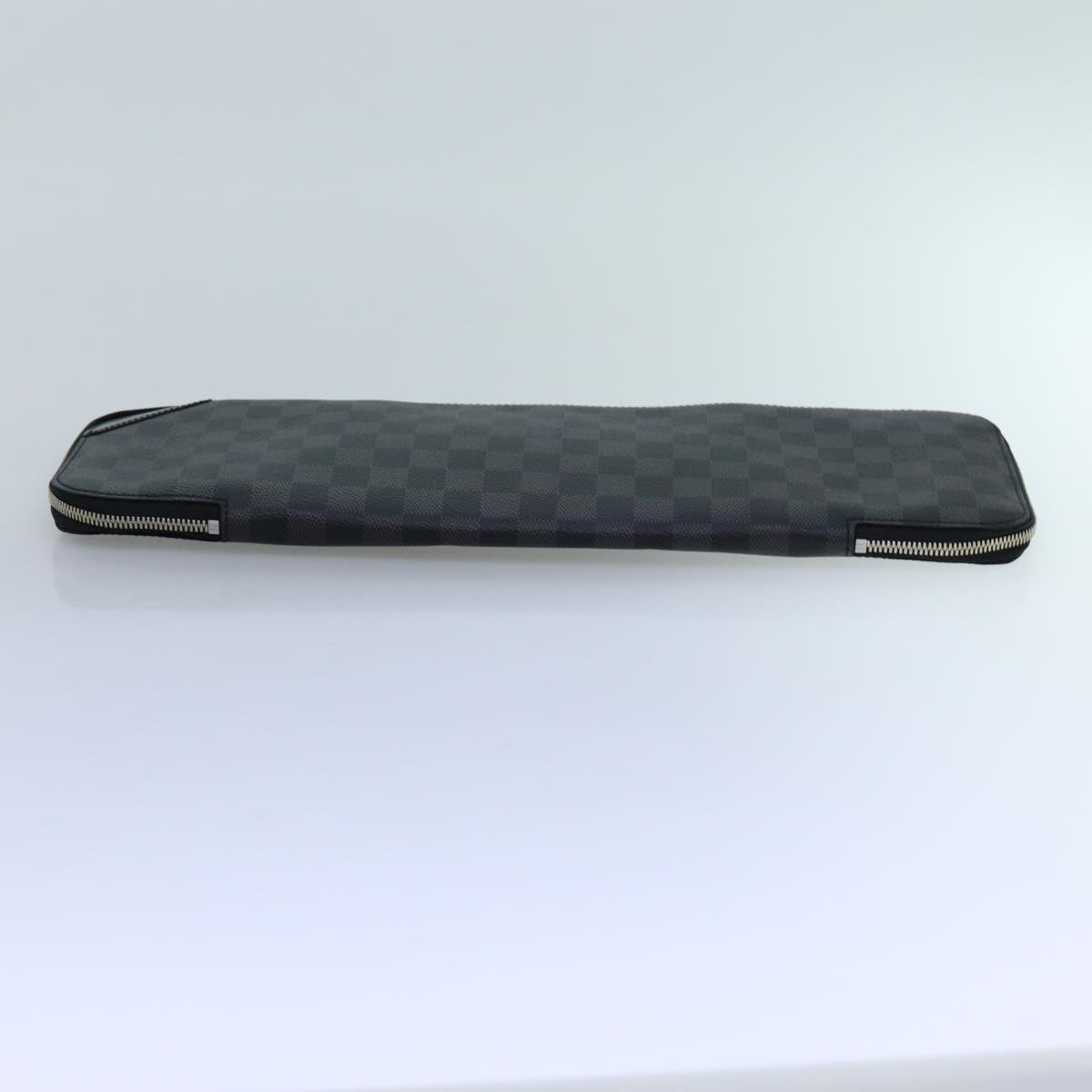LOUIS VUITTON Damier Graphite Etui 5 Cravat Necktie Case N41136 LV 72349
