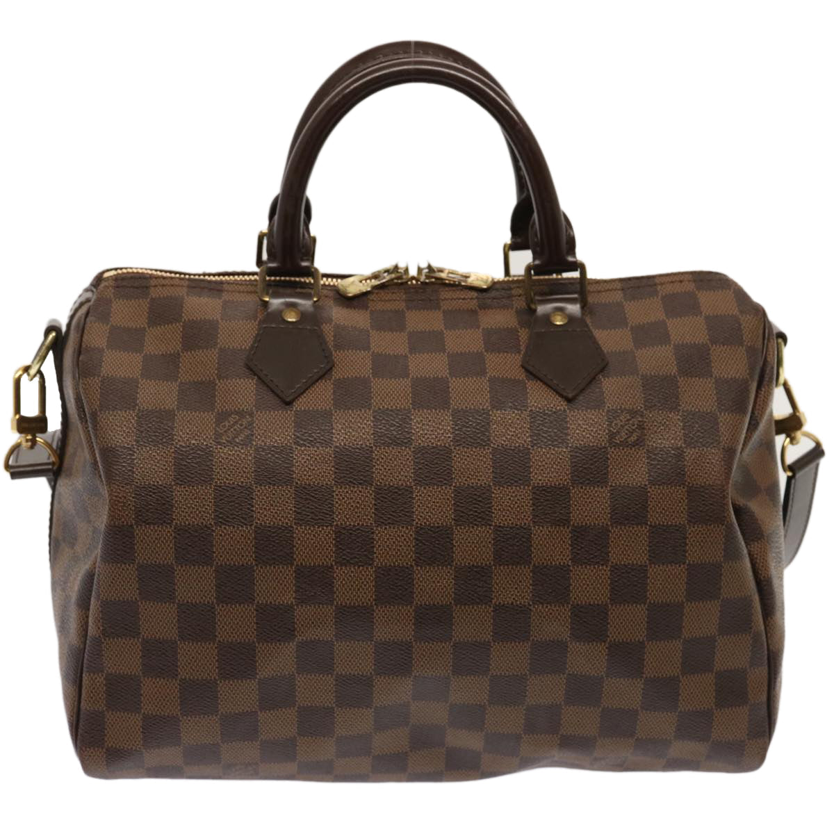 LOUIS VUITTON Damier Ebene Speedy Bandouliere 30 Hand Bag N41367 LV 72377