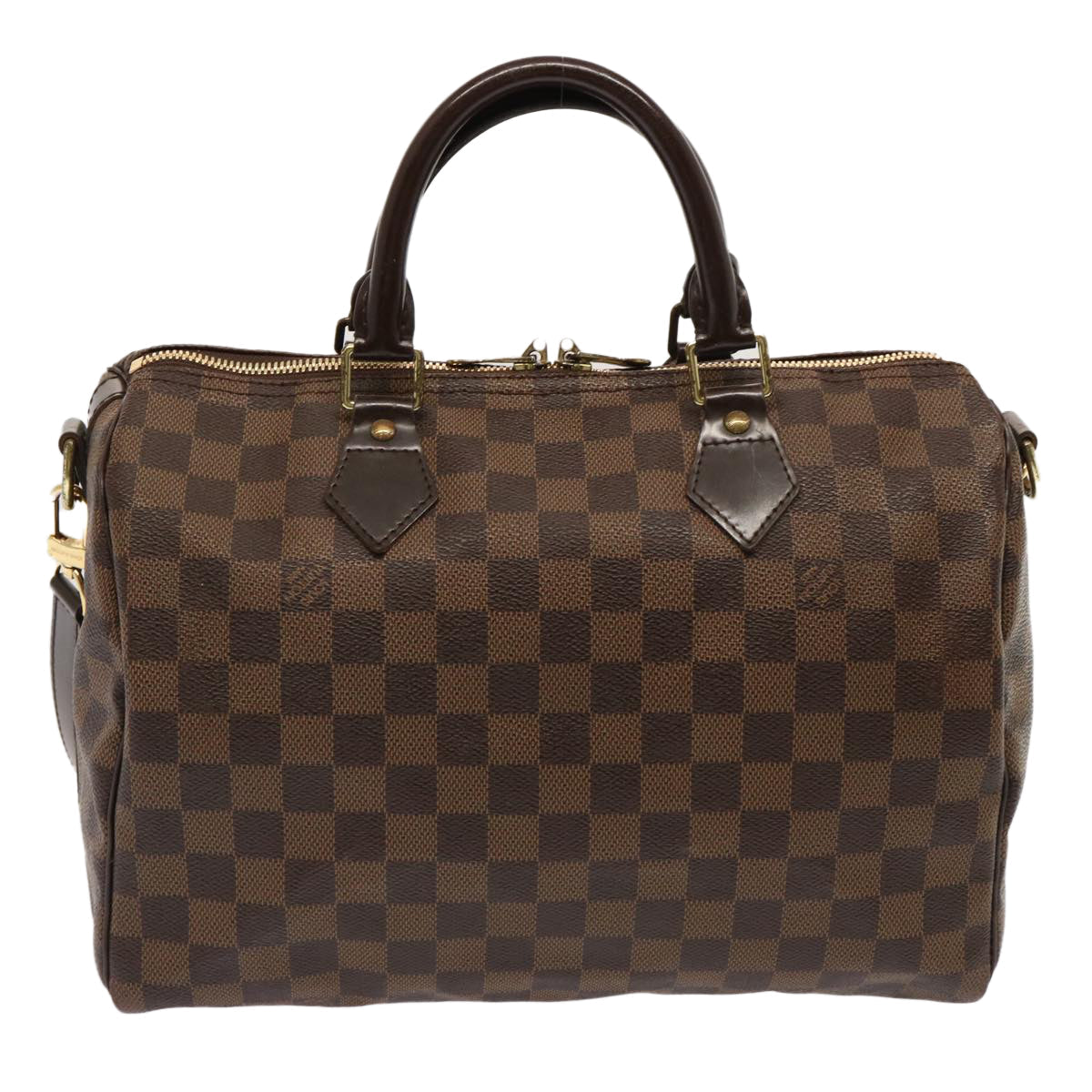 LOUIS VUITTON Damier Ebene Speedy Bandouliere 30 Hand Bag N41367 LV 72377