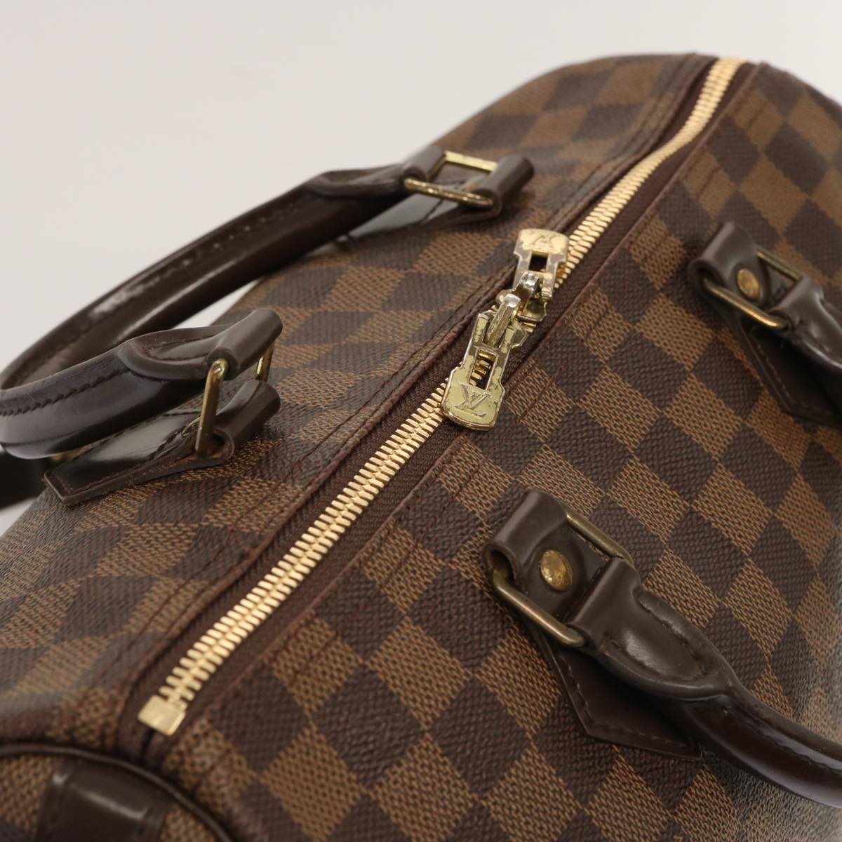 LOUIS VUITTON Damier Ebene Speedy Bandouliere 30 Hand Bag N41367 LV 72377