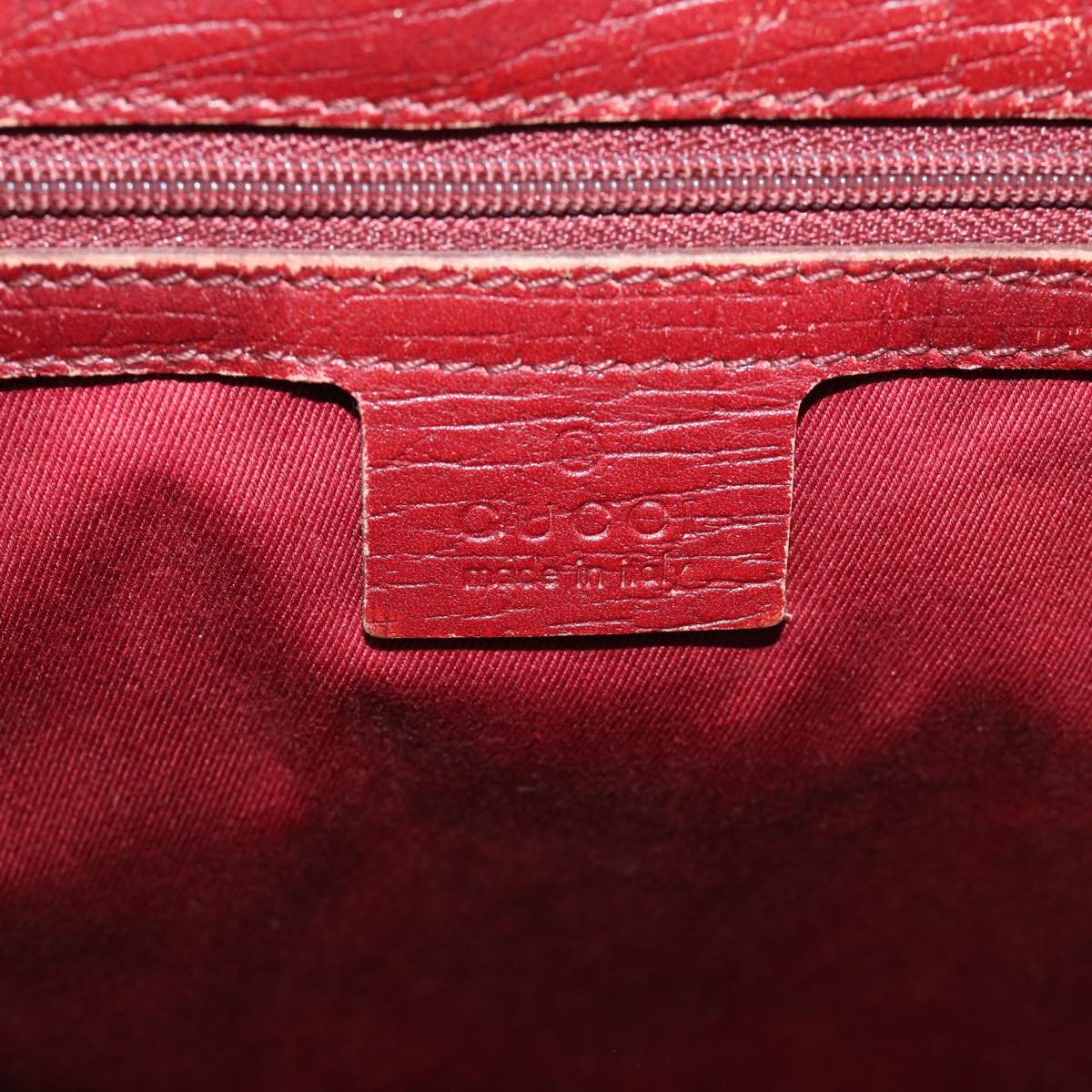 GUCCI GG Canvas Bamboo Tote Bag Red 72414