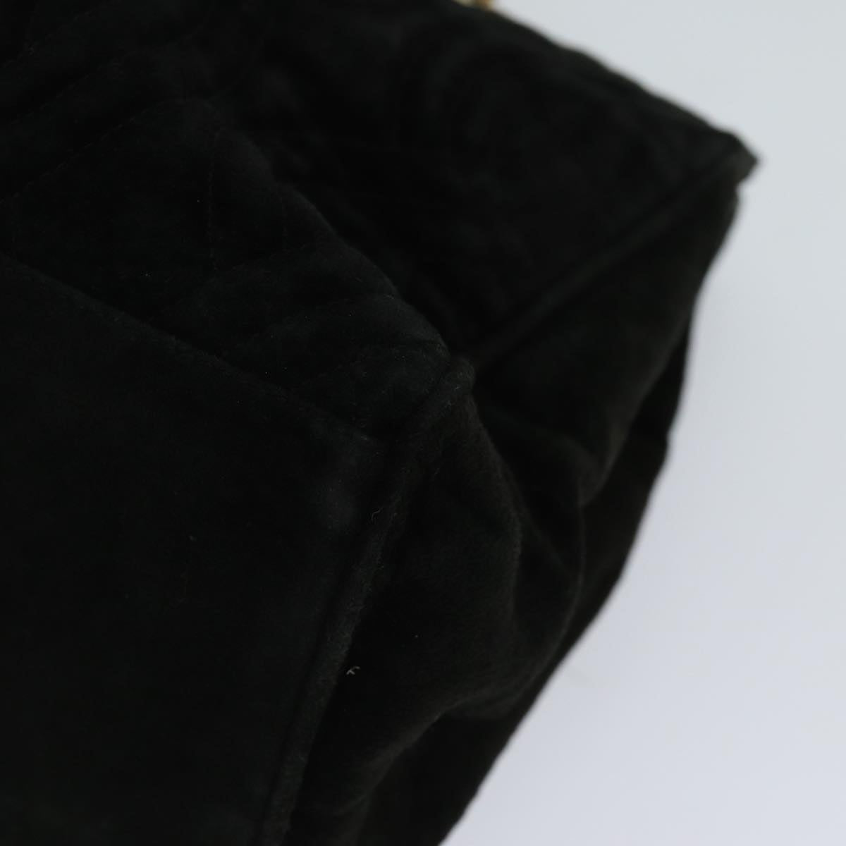 FENDI Hand Bag Suede Black 72417