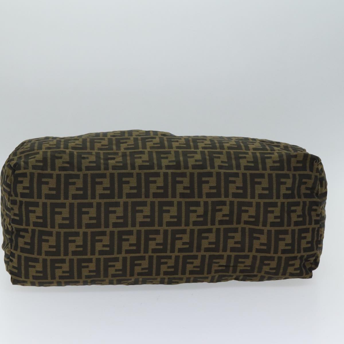 FENDI Zucca Canvas Shoulder Bag Brown Black 72418