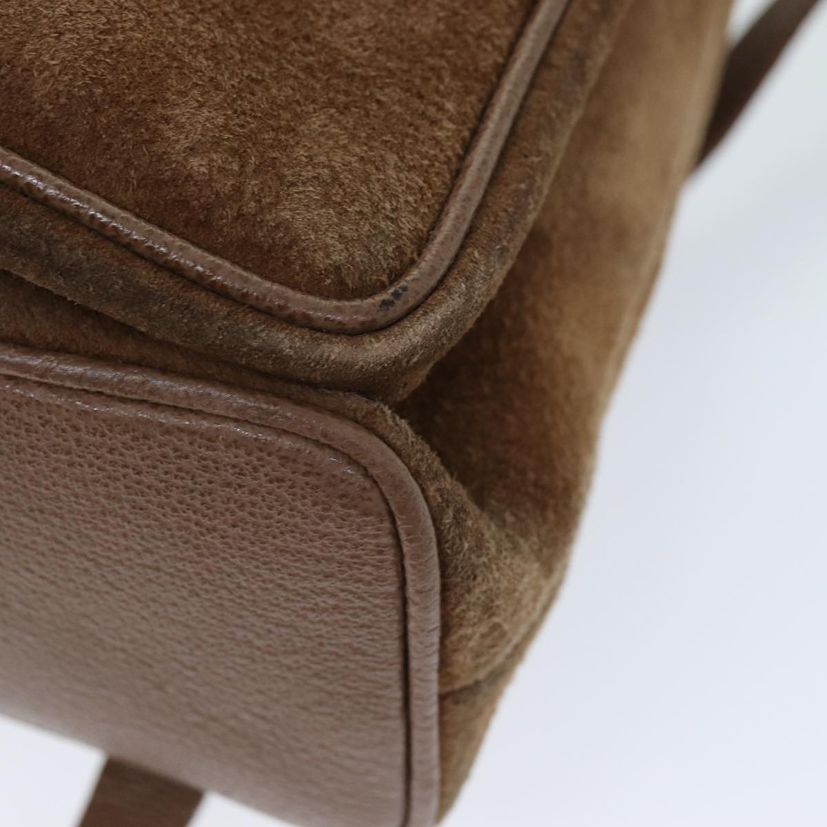 GUCCI Bamboo Backpack Suede Brown 003 2058 0016 72436