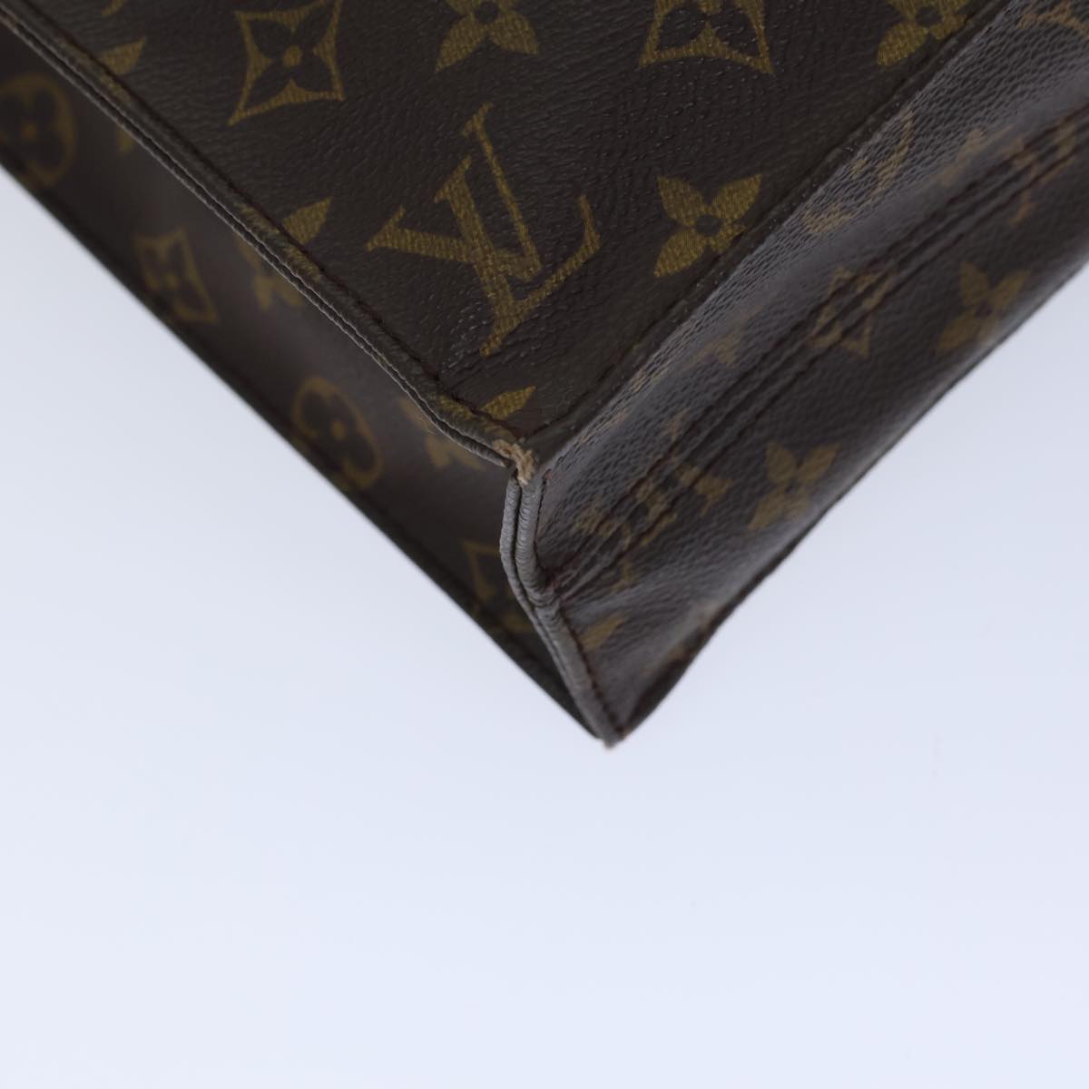 LOUIS VUITTON Monogram Sac Plat Hand Bag M51140 LV 72455