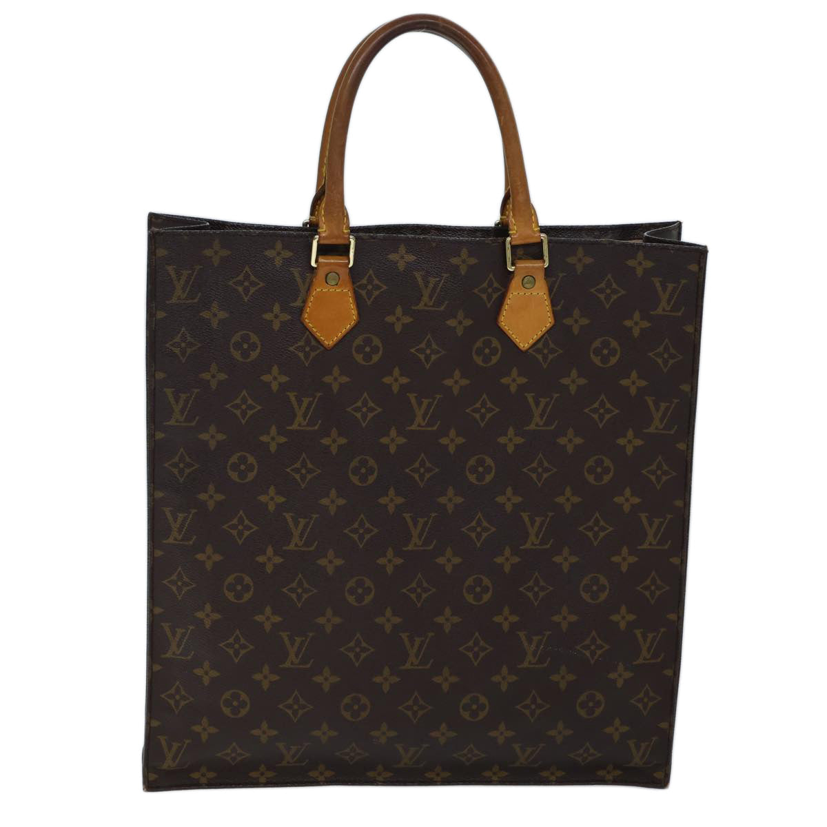 LOUIS VUITTON Monogram Sac Plat Hand Bag M51140 LV 72455