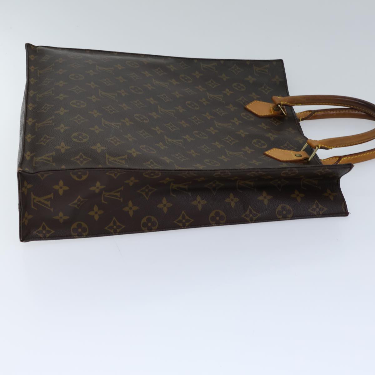 LOUIS VUITTON Monogram Sac Plat Hand Bag M51140 LV 72455