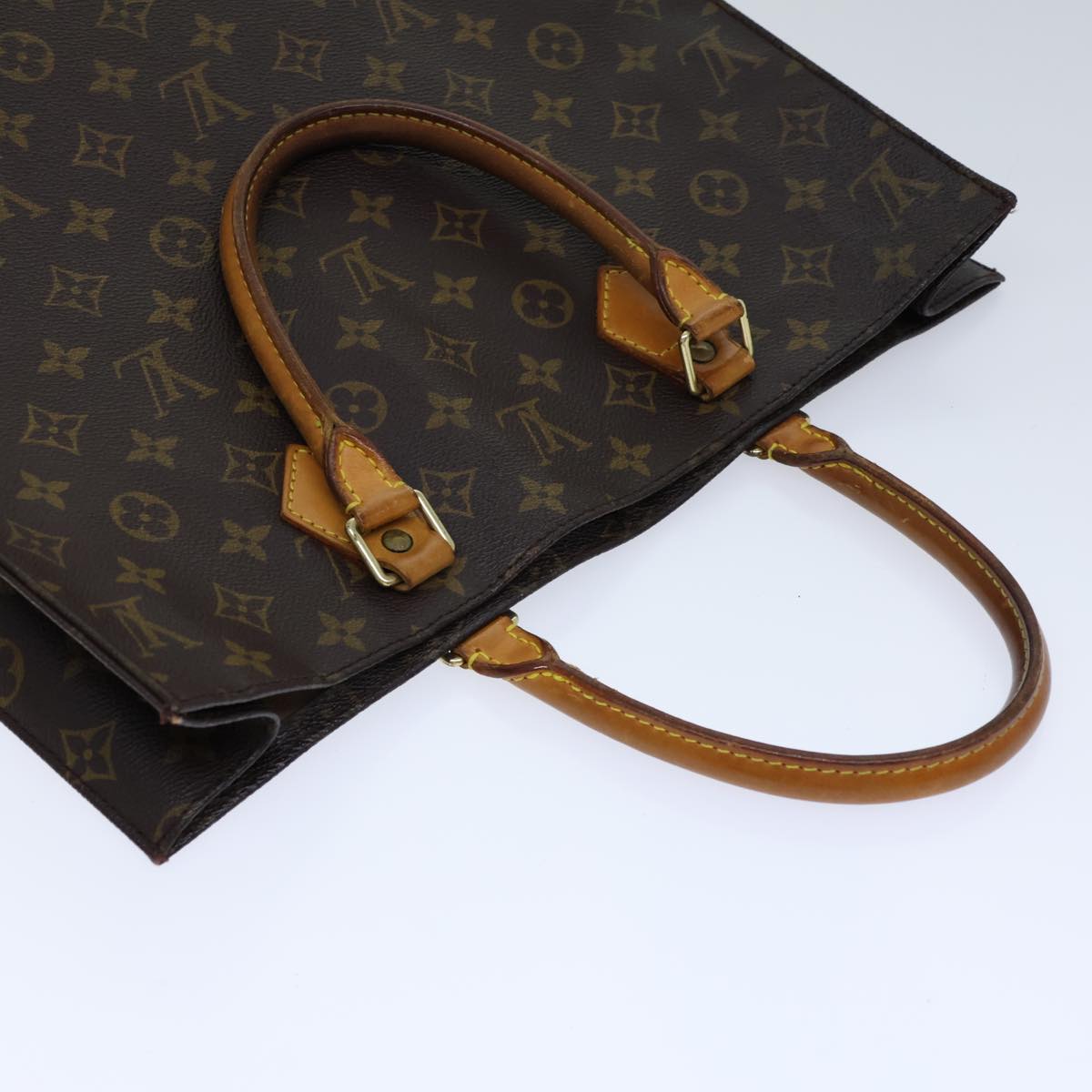 LOUIS VUITTON Monogram Sac Plat Hand Bag M51140 LV 72455