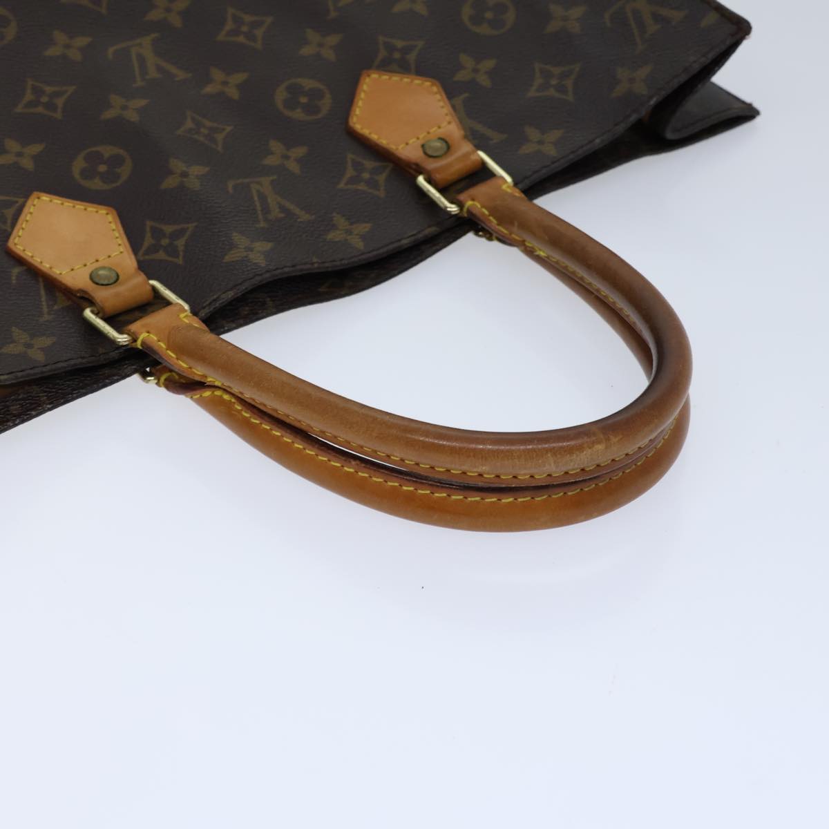 LOUIS VUITTON Monogram Sac Plat Hand Bag M51140 LV 72455