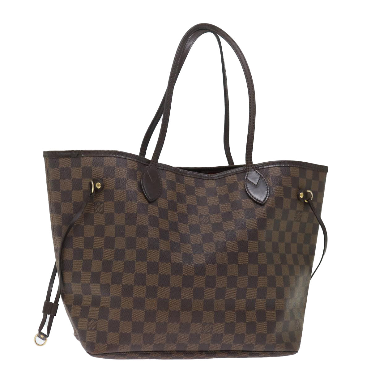 LOUIS VUITTON Damier Ebene Neverfull MM Tote Bag N51105 LV 72456
