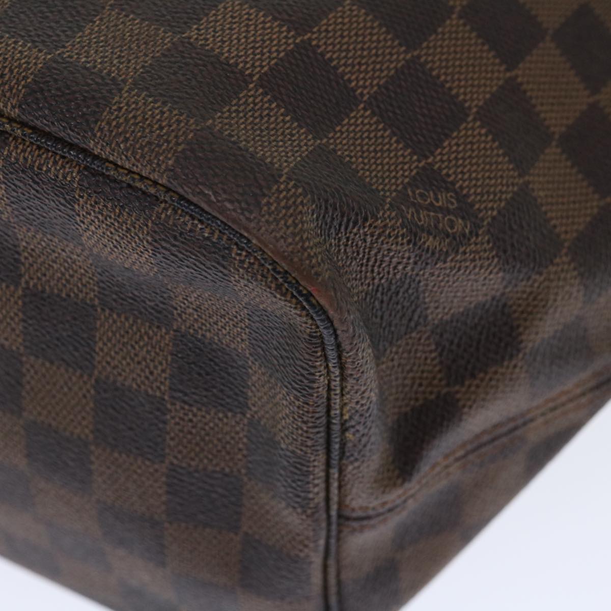 LOUIS VUITTON Damier Ebene Neverfull MM Tote Bag N51105 LV 72456