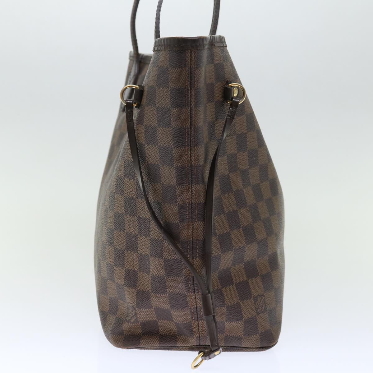 LOUIS VUITTON Damier Ebene Neverfull MM Tote Bag N51105 LV 72456