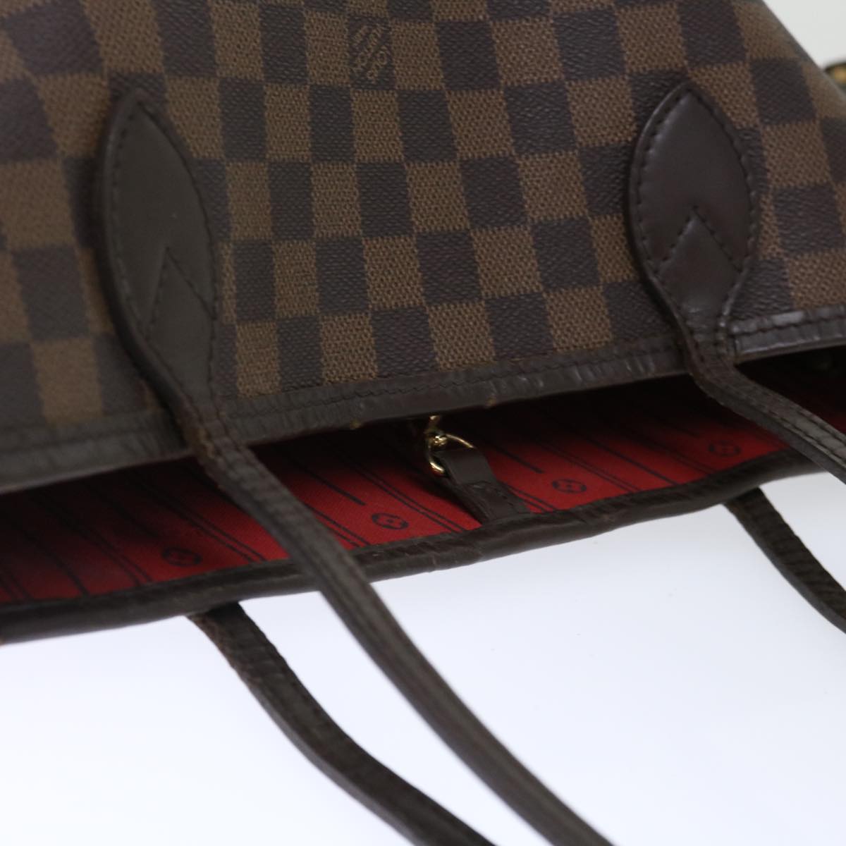 LOUIS VUITTON Damier Ebene Neverfull MM Tote Bag N51105 LV 72456