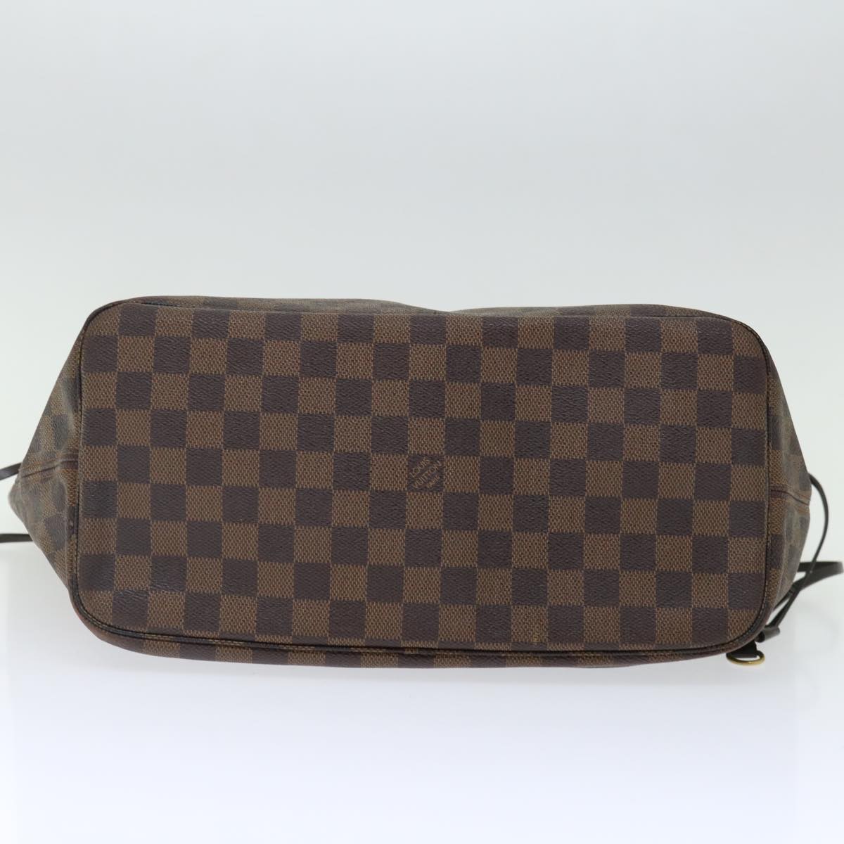 LOUIS VUITTON Damier Ebene Neverfull MM Tote Bag N51105 LV 72456