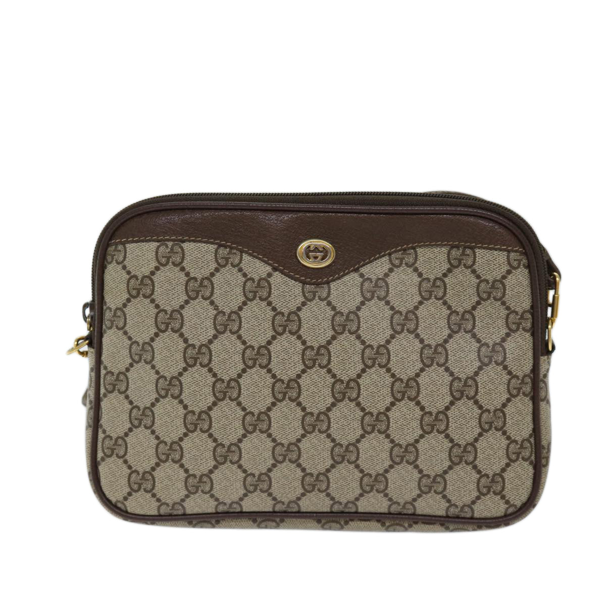 GUCCI GG Supreme Shoulder Bag PVC Beige 97 02 068 72481