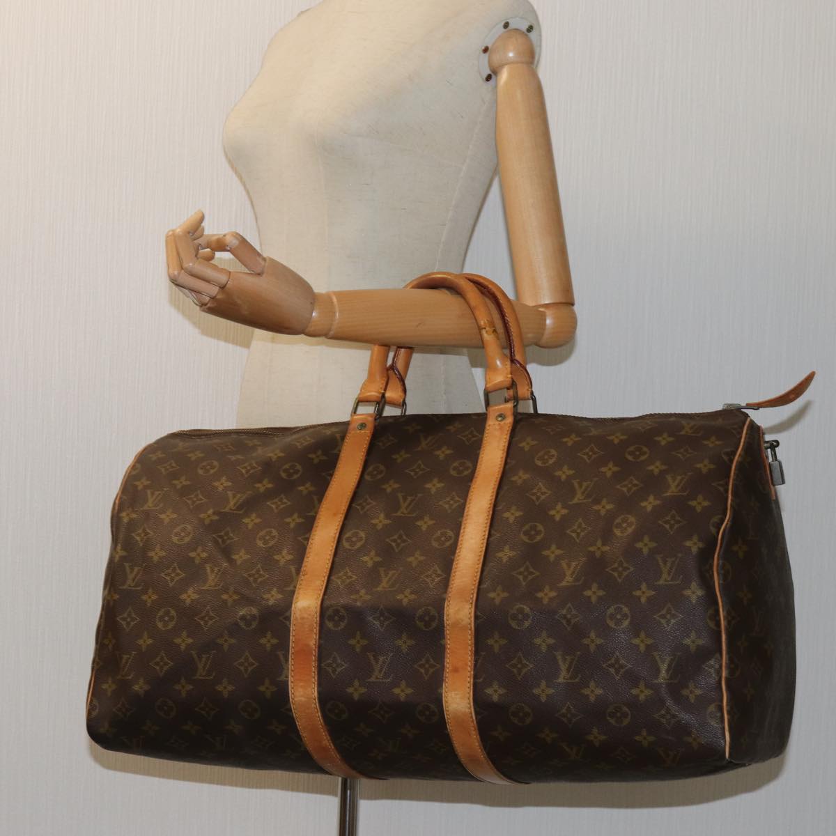 LOUIS VUITTON Monogram Keepall 55 Boston Bag Vintage M41424 LV 72492