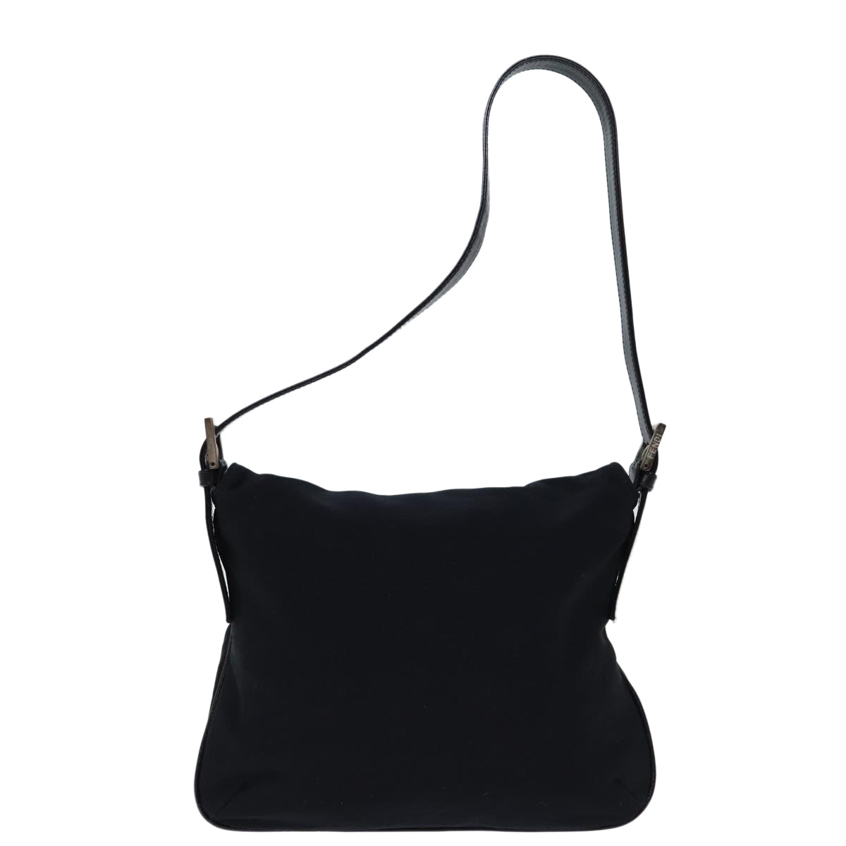 FENDI Mamma Baguette Shoulder Bag Nylon Black 72512