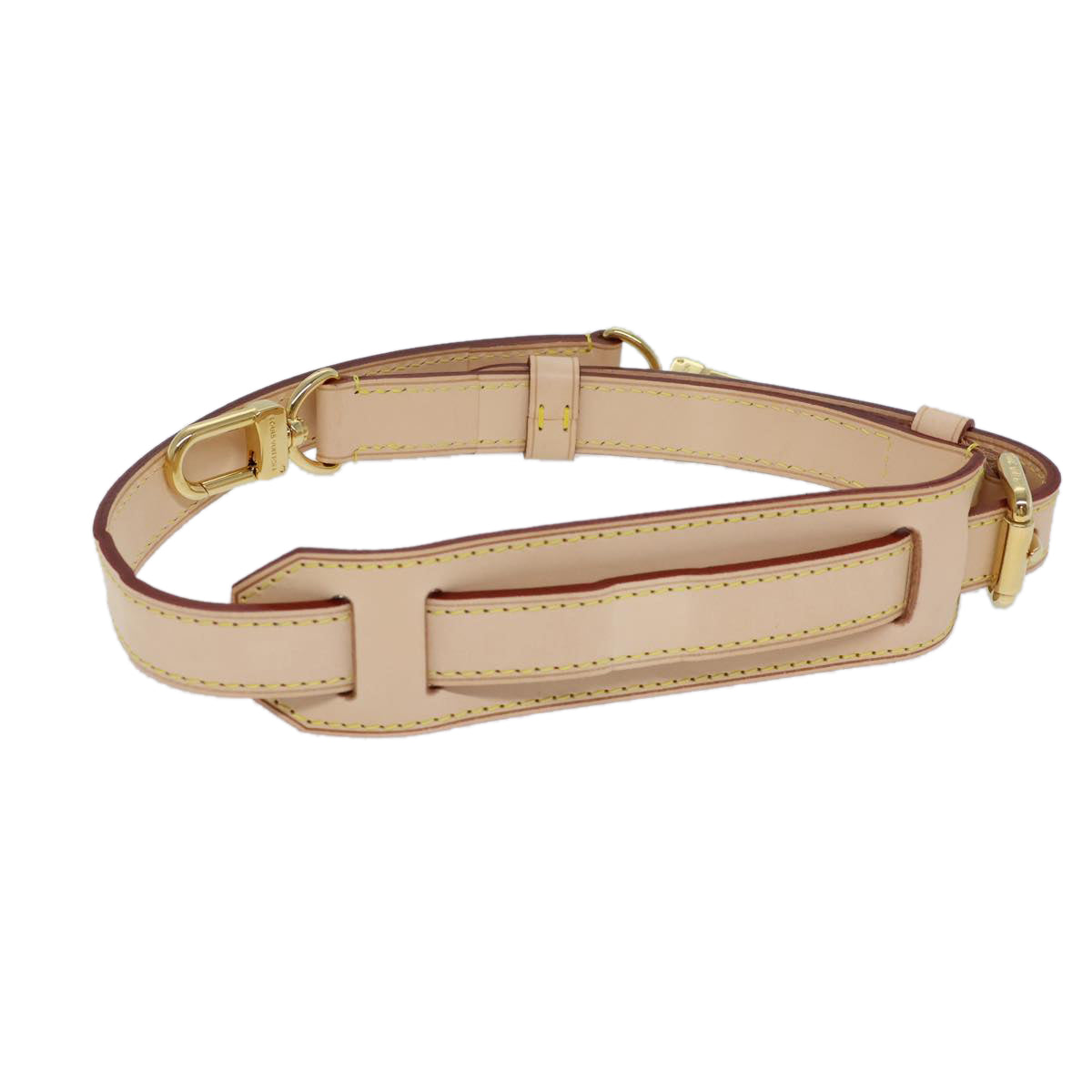 LOUIS VUITTON Adjustable Shoulder Strap Leather 22.4""-26.4"" Beige 72520