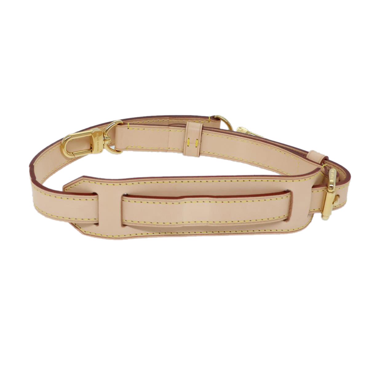 LOUIS VUITTON Adjustable Shoulder Strap Leather 22.4""-26.4"" Beige 72520