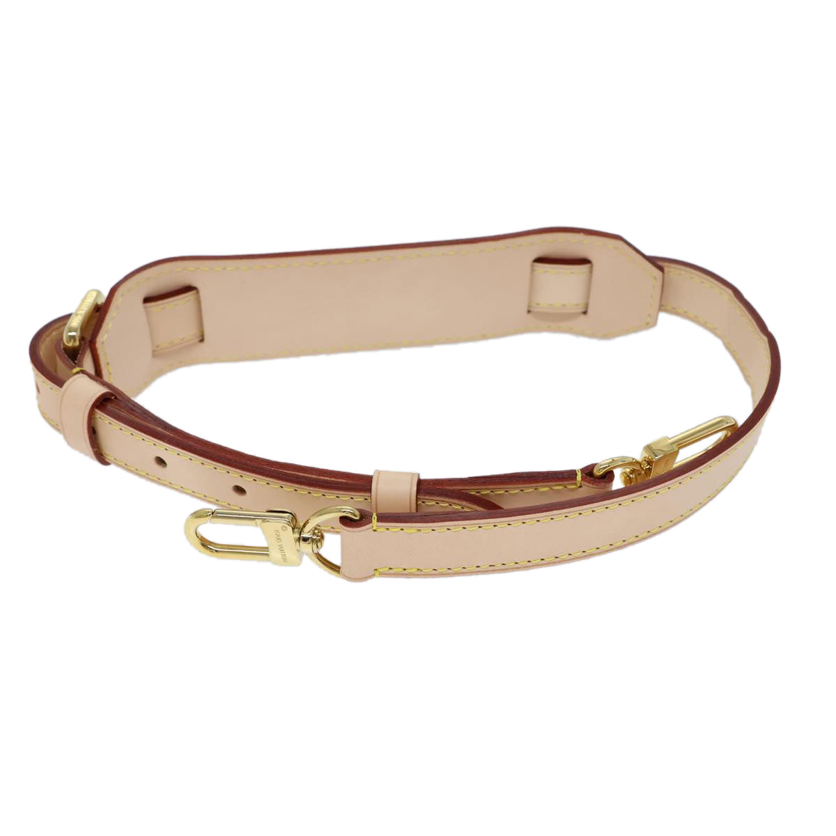 LOUIS VUITTON Adjustable Shoulder Strap Leather 22.4""-26.4"" Beige 72520