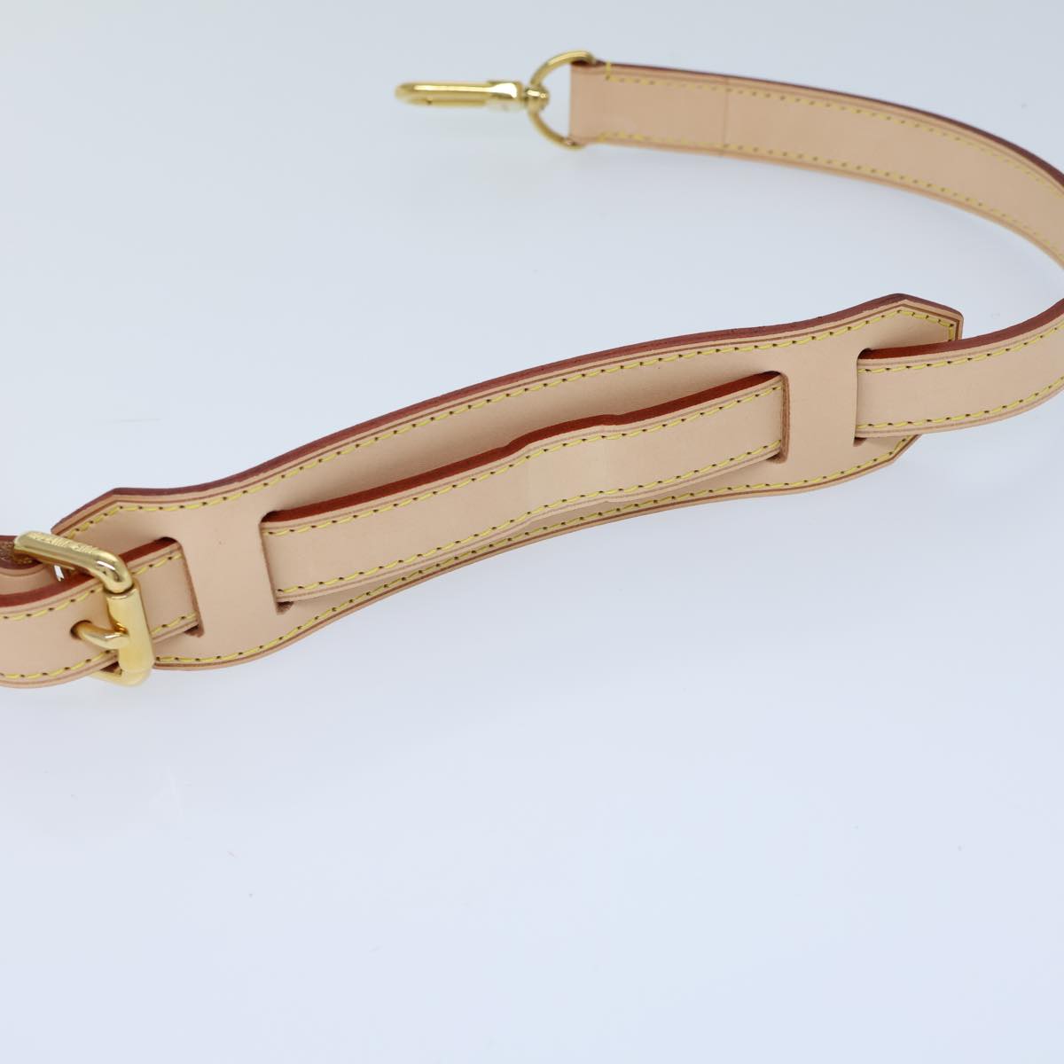 LOUIS VUITTON Adjustable Shoulder Strap Leather 22.4""-26.4"" Beige 72520