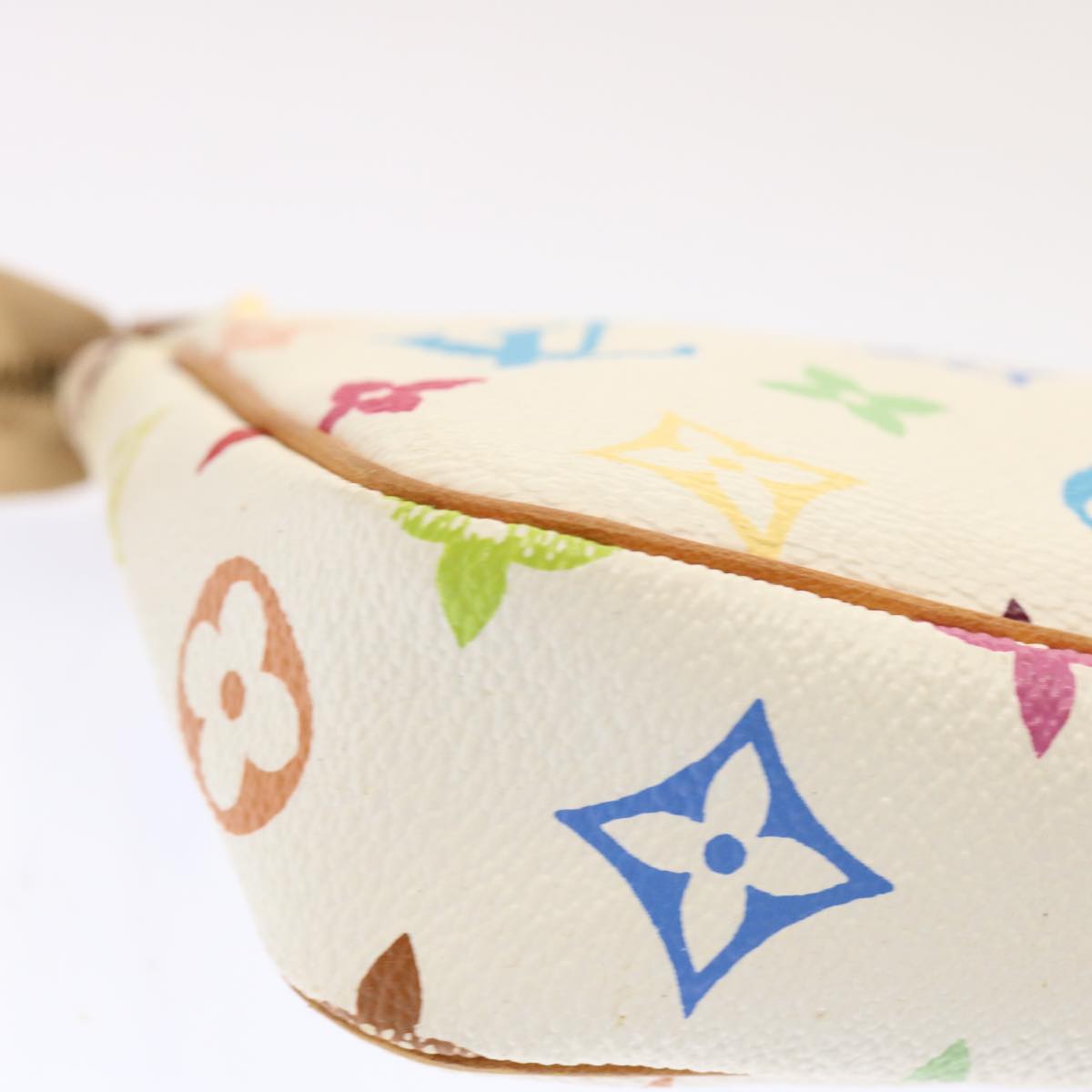 LOUIS VUITTON Monogram Multicolor Pochette Pouch White M92649 LV 72530