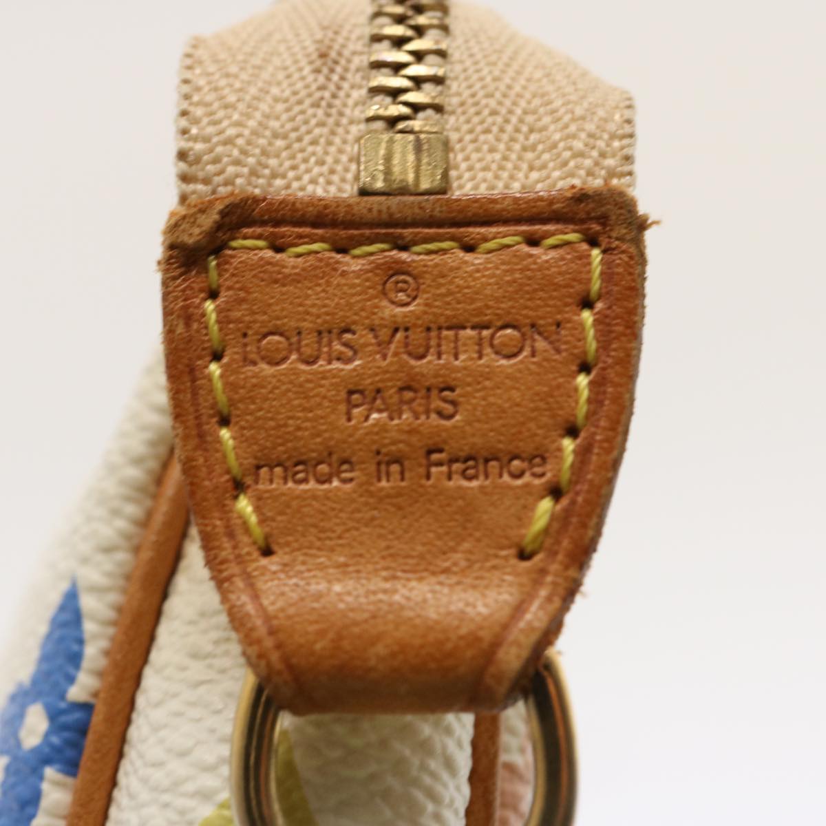 LOUIS VUITTON Monogram Multicolor Pochette Pouch White M92649 LV 72530