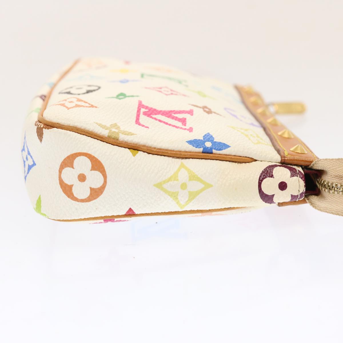 LOUIS VUITTON Monogram Multicolor Pochette Pouch White M92649 LV 72530