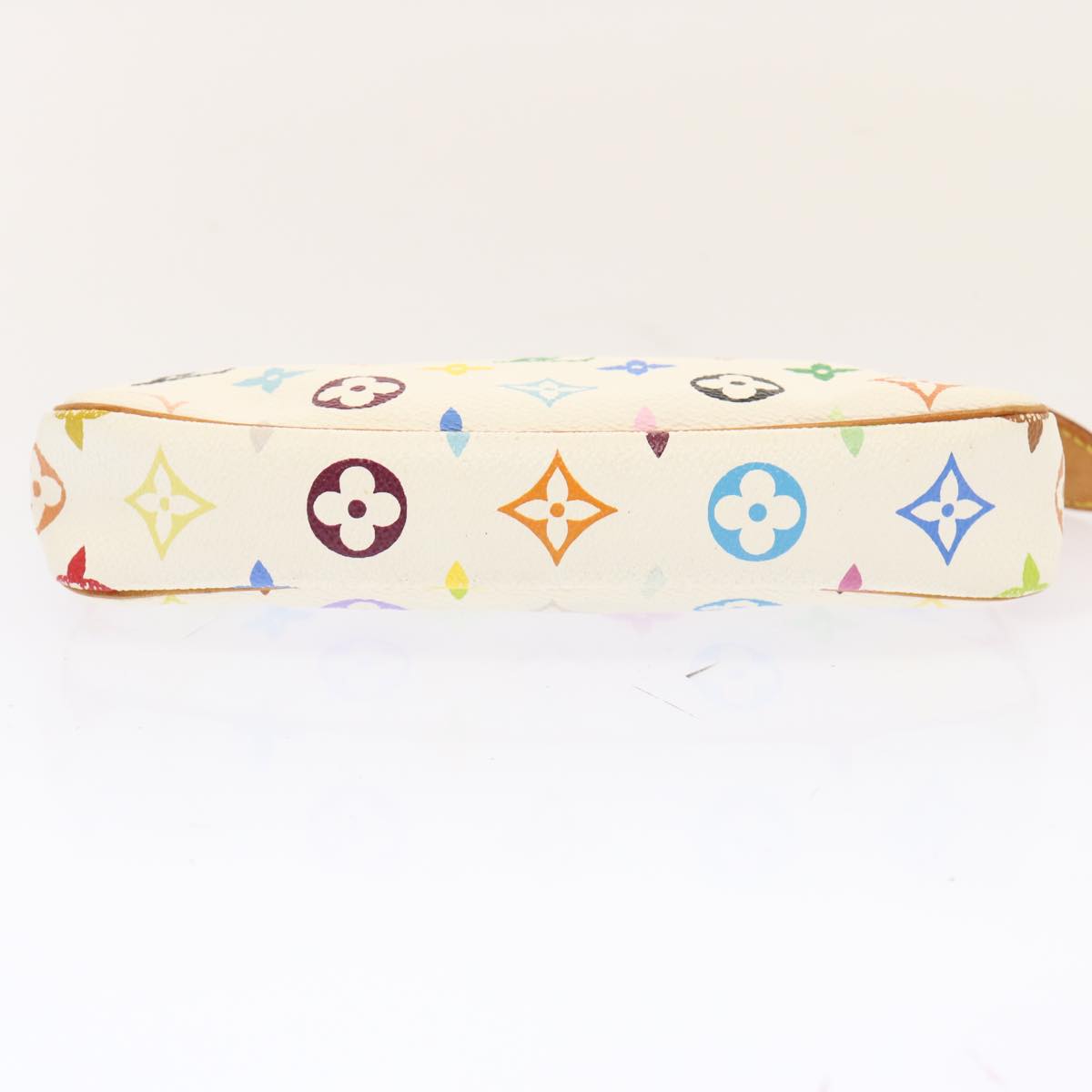 LOUIS VUITTON Monogram Multicolor Pochette Pouch White M92649 LV 72530