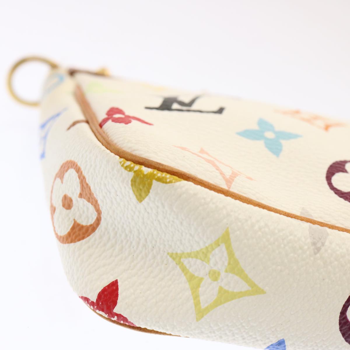LOUIS VUITTON Monogram Multicolor Pochette Pouch White M92649 LV 72530