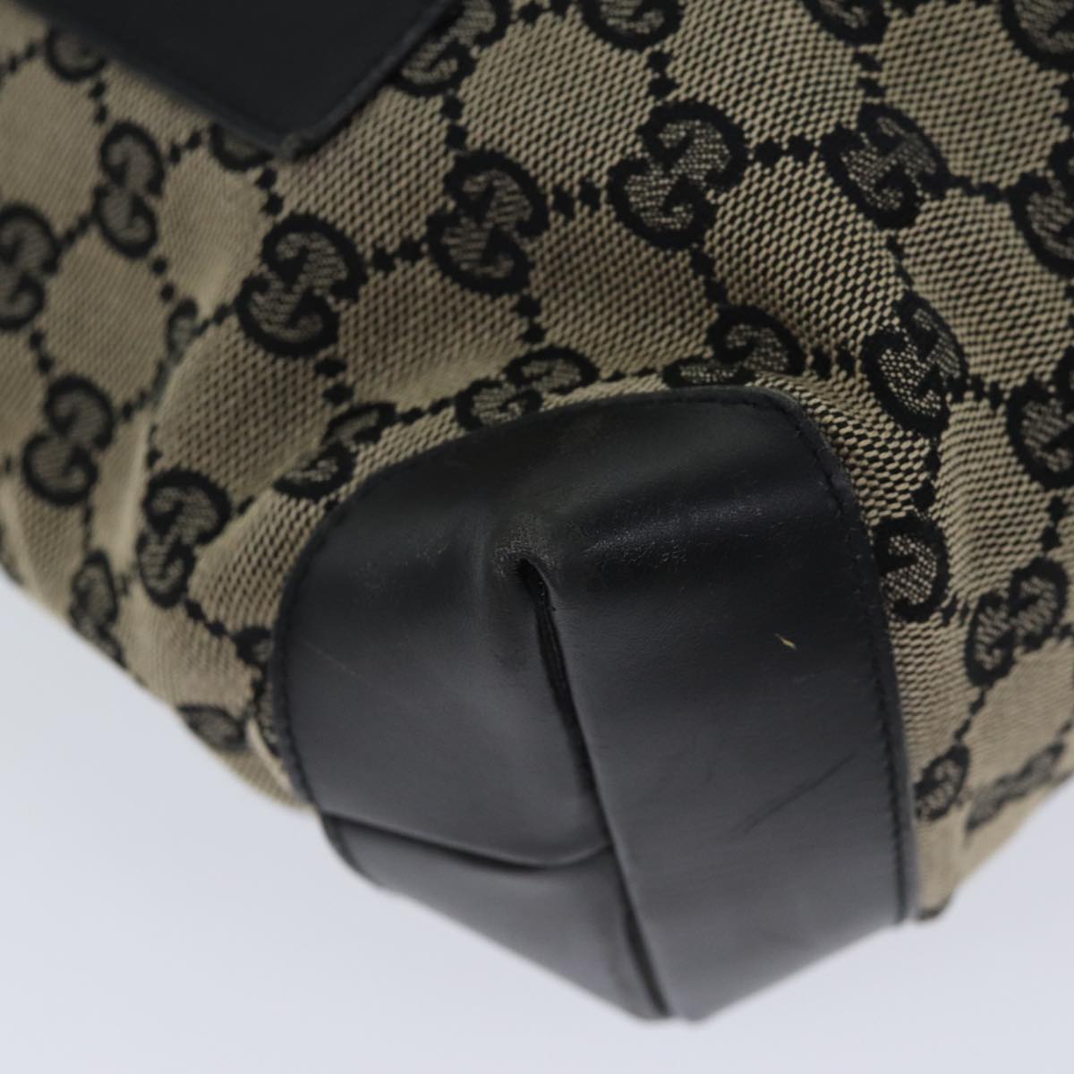 GUCCI GG Canvas Tote Bag Beige Black 72574