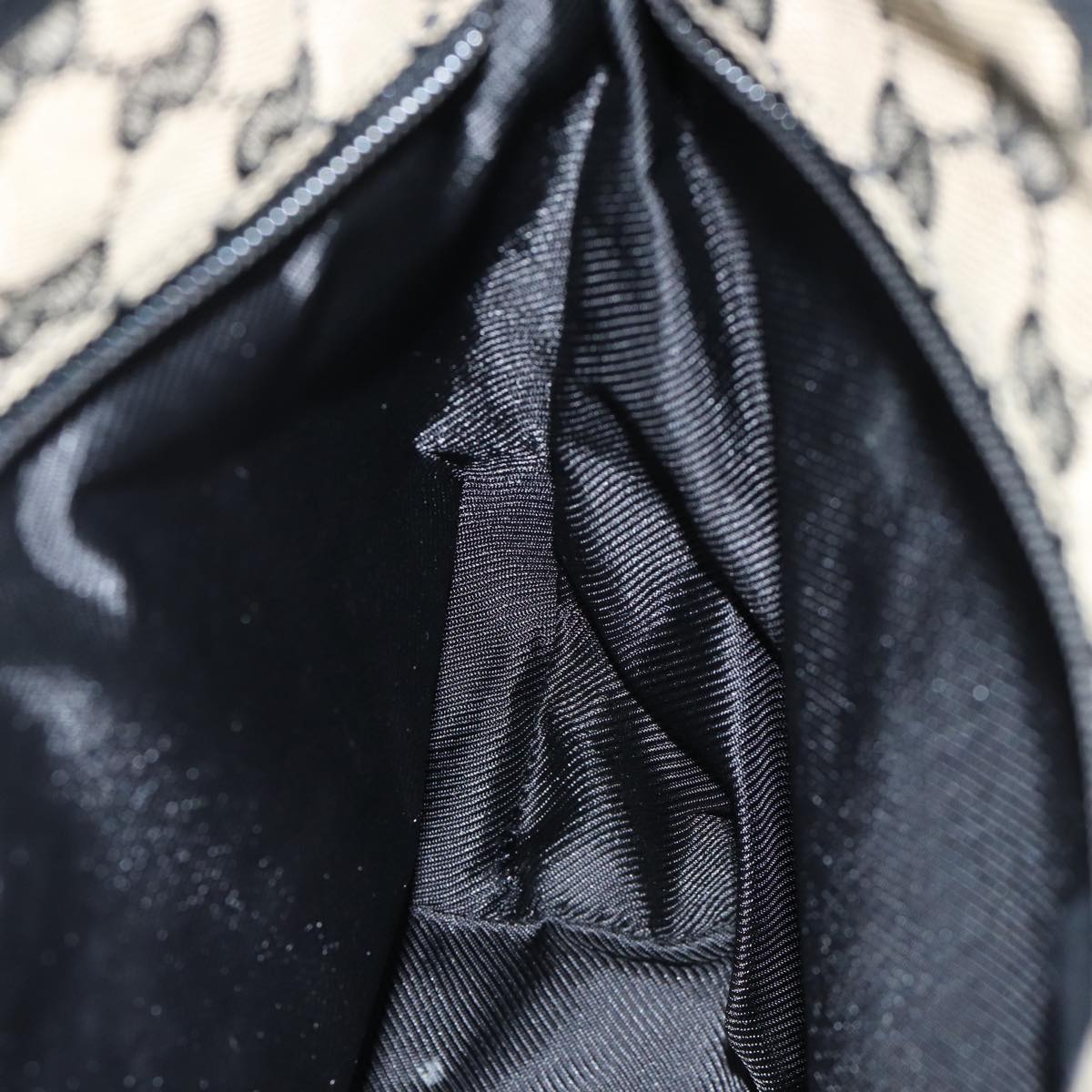 GUCCI GG Canvas Tote Bag Beige Black 72574