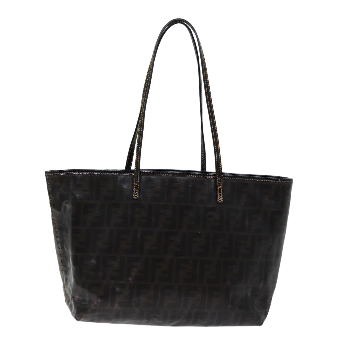 FENDI Zucca Canvas Tote Bag Coated Canvas Brown 72588
