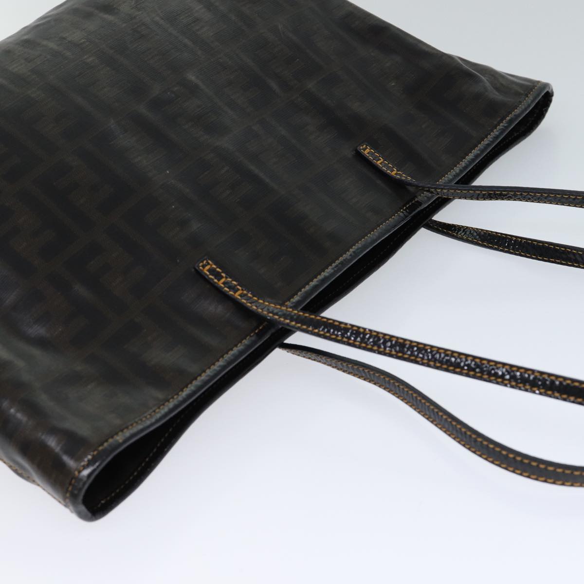 FENDI Zucca Canvas Tote Bag Coated Canvas Brown 72588