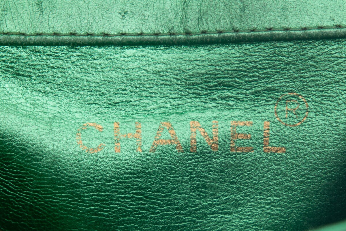 Chanel Vintage Metallic Green Mini Duma Backpack