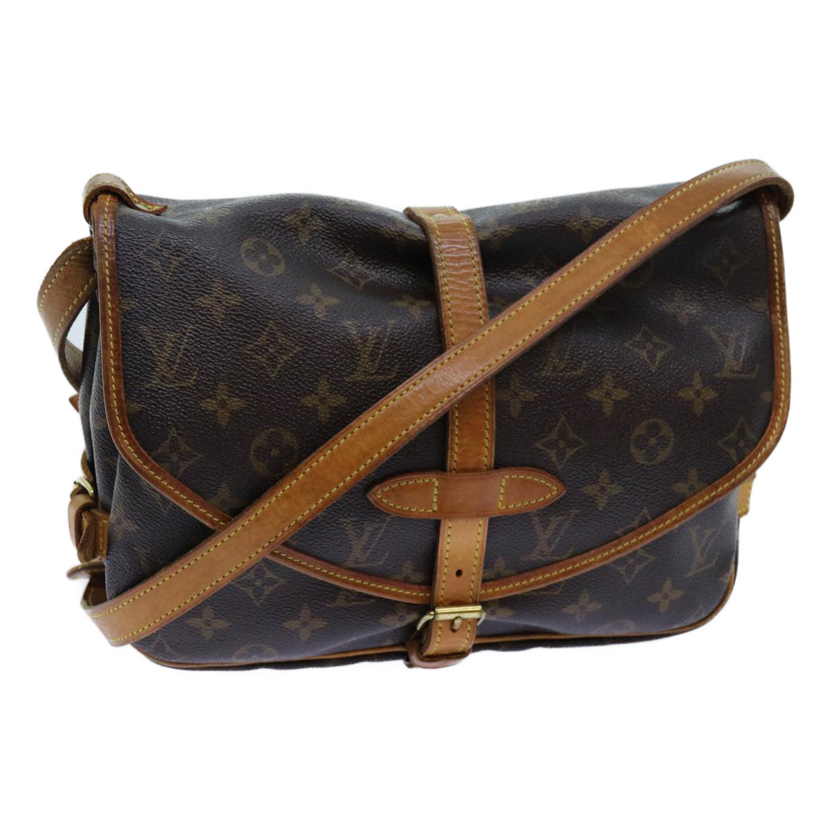 LOUIS VUITTON Monogram Saumur 30 Shoulder Bag M42256 LV 72604