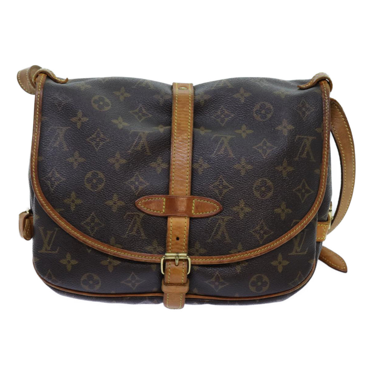 LOUIS VUITTON Monogram Saumur 30 Shoulder Bag M42256 LV 72604