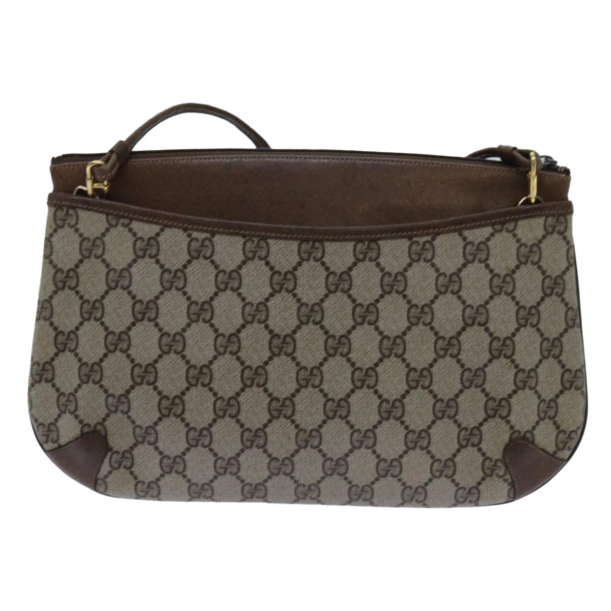 GUCCI GG Supreme Web Sherry Line Shoulder Bag Beige Green 904 02 026 72608