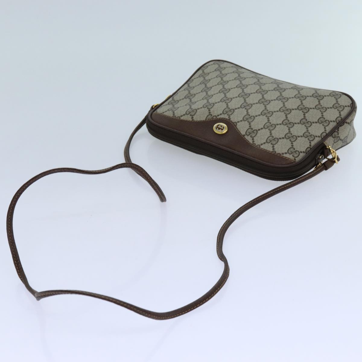 GUCCI GG Supreme Shoulder Bag PVC Beige 97 02 068 72620
