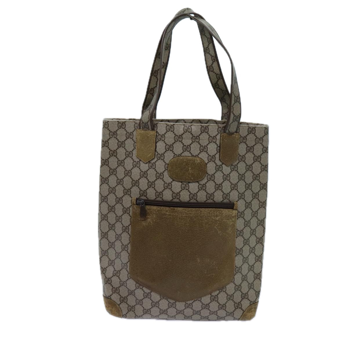 GUCCI GG Canvas Tote Bag PVC Beige 72633