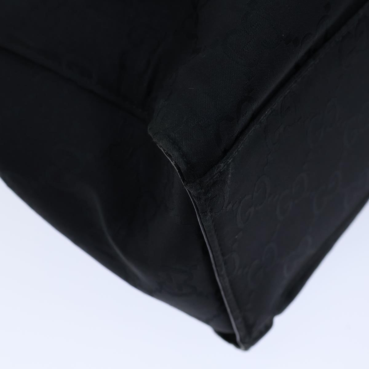 GUCCI Bamboo GG Canvas Hand Bag Nylon Black 002 1015 72641