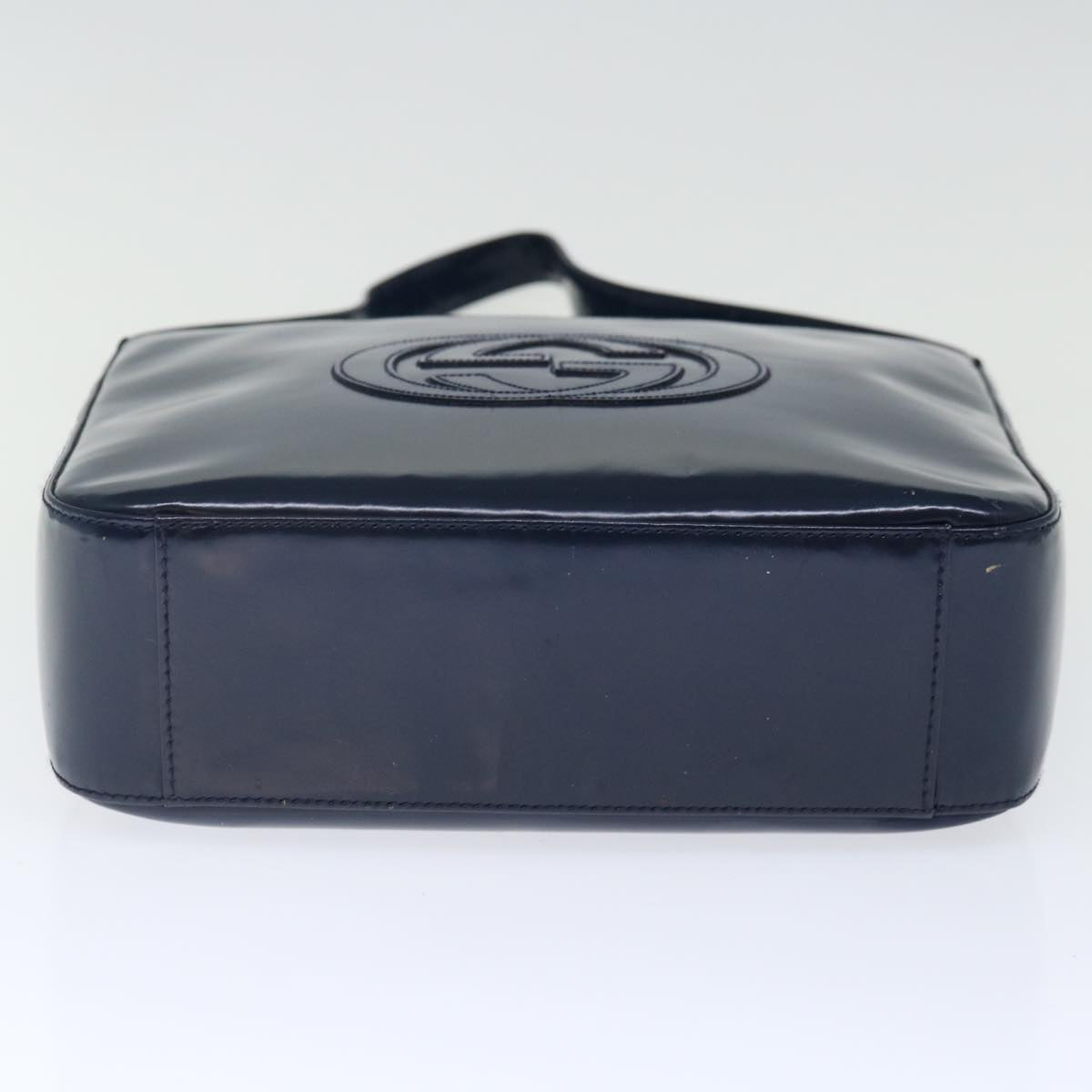 GUCCI Interlocking Shoulder Bag Enamel Navy 72657