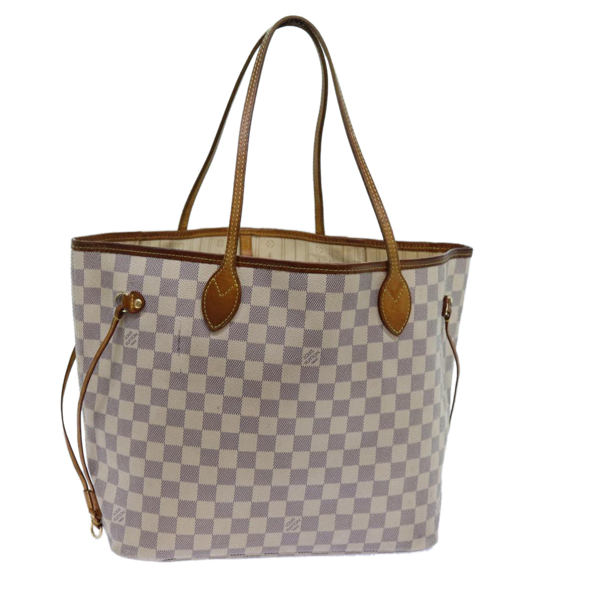 LOUIS VUITTON Damier Azur Neverfull MM Tote Bag N41605 LV 72659