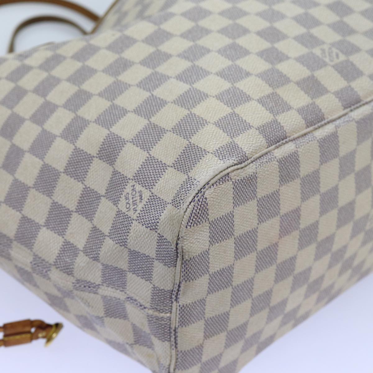 LOUIS VUITTON Damier Azur Neverfull MM Tote Bag N41605 LV 72659